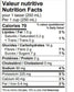 Tableau des valeurs nutritives